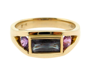 Alexandrite and Pink Sapphire Ring