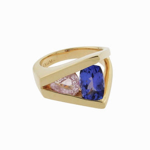 Tanzanite and Quartz Ring
