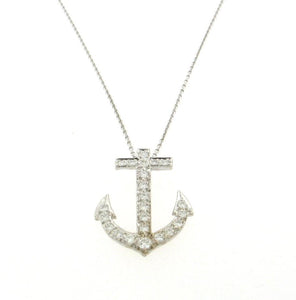 Diamond Anchor Necklace